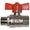 Red T Handle Ball Valve - Male x Female BSPP