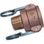 Type B - Male Lever Coupling - Brass Cam & Groove