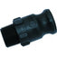 Type F - Male Plug - Polypropylene Cam & Groove