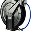 Open Frame Retractable Metal 3/8" Air Hose Reel, 20 Metres - Blue Hose