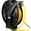 Open Frame Retractable Metal 3/8" Air Hose Reel, 20 Metres - Superflex Yellow Hose