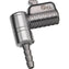 Tyre Valve Connector, Angled, Swivel Hose Tailpiece, Open End
