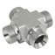BSPP Male Cross 60° Cone for Bonded Seal