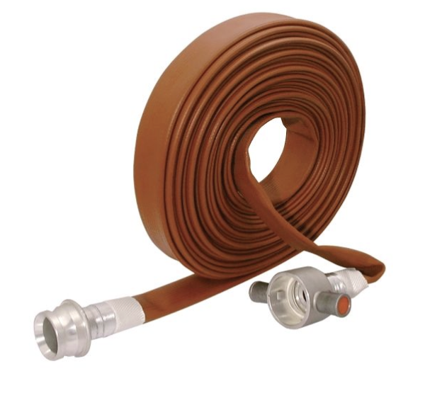 A wire whipped fire hose